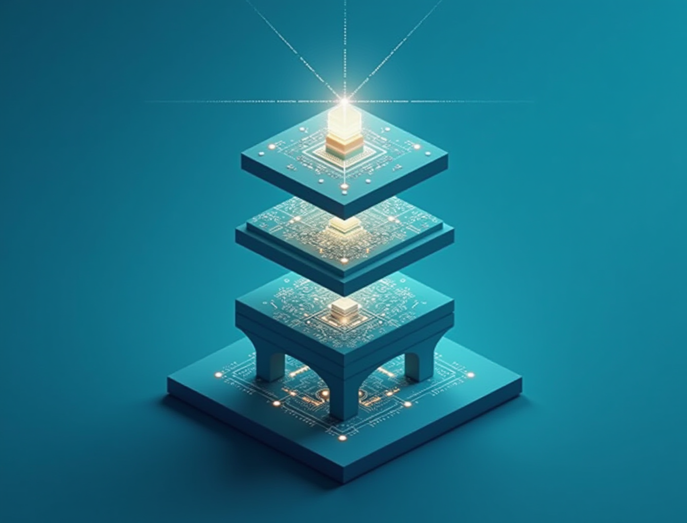 three-layer AI content stack diagram showing color-coded tiers for cron automation, bulk LLM drafting, and premium Claude intelligence