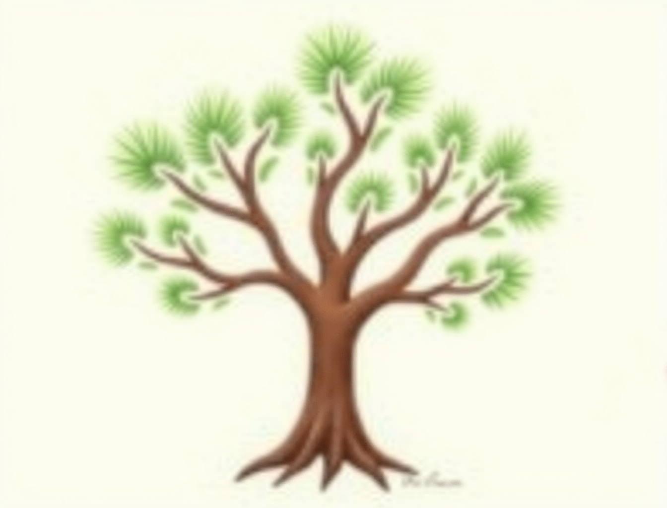 pillar-cluster content architecture diagram with one central hub page linking to seven surrounding cluster article nodes