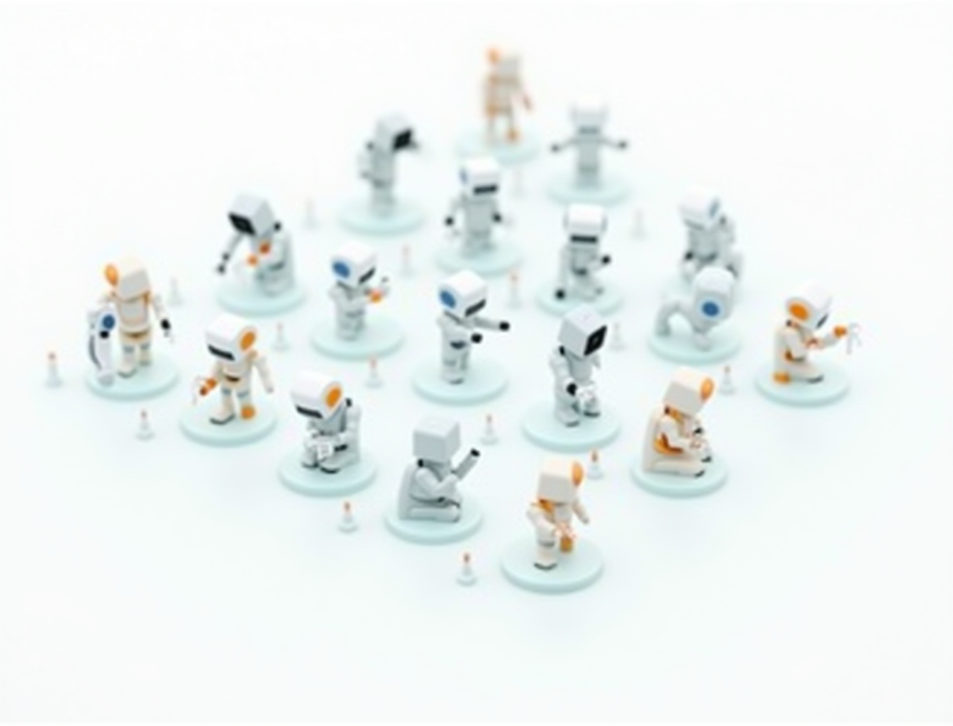 color-coded diagram of 20 specialized AI agents grouped by content production, SEO, and business operations categories