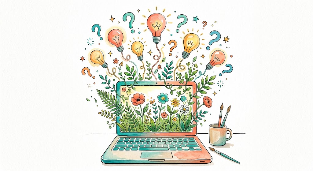 Illustrated digital business quiz — grow your online garden