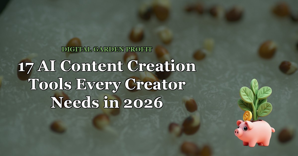 17 AI Content Creation Tools Every Creator Needs in 2026 — Digital Garden Profit