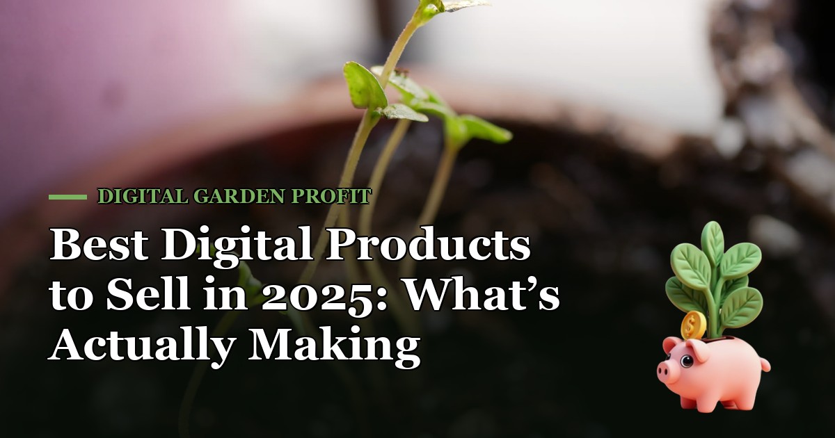 Best Digital Products to Sell in 2025: What’s Actually Making Money — Digital Garden Profit
