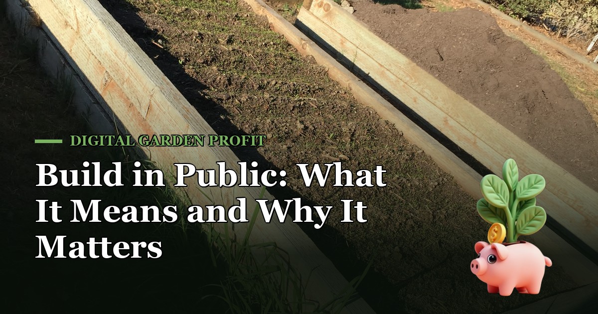 Build in Public: What It Means and Why It Matters — Digital Garden Profit
