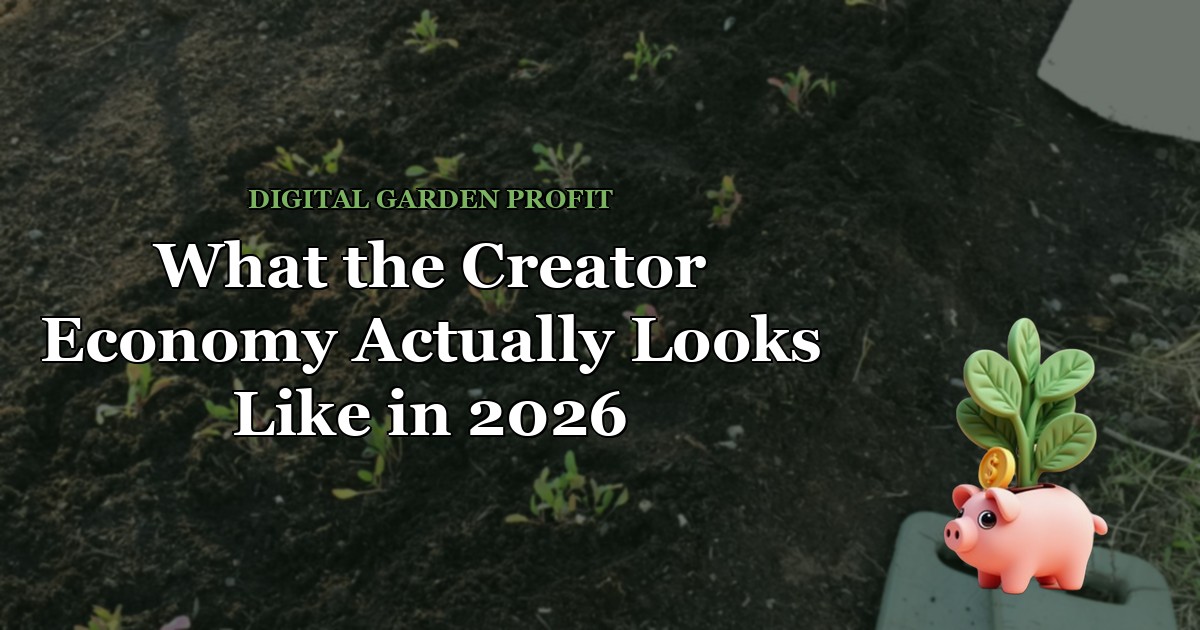 What the Creator Economy Actually Looks Like in 2026 — Digital Garden Profit