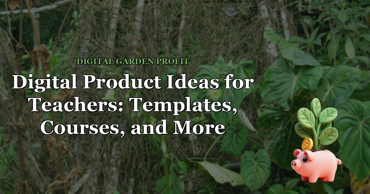 Digital Product Ideas for Teachers: Templates, Courses, and More — Digital Garden Profit