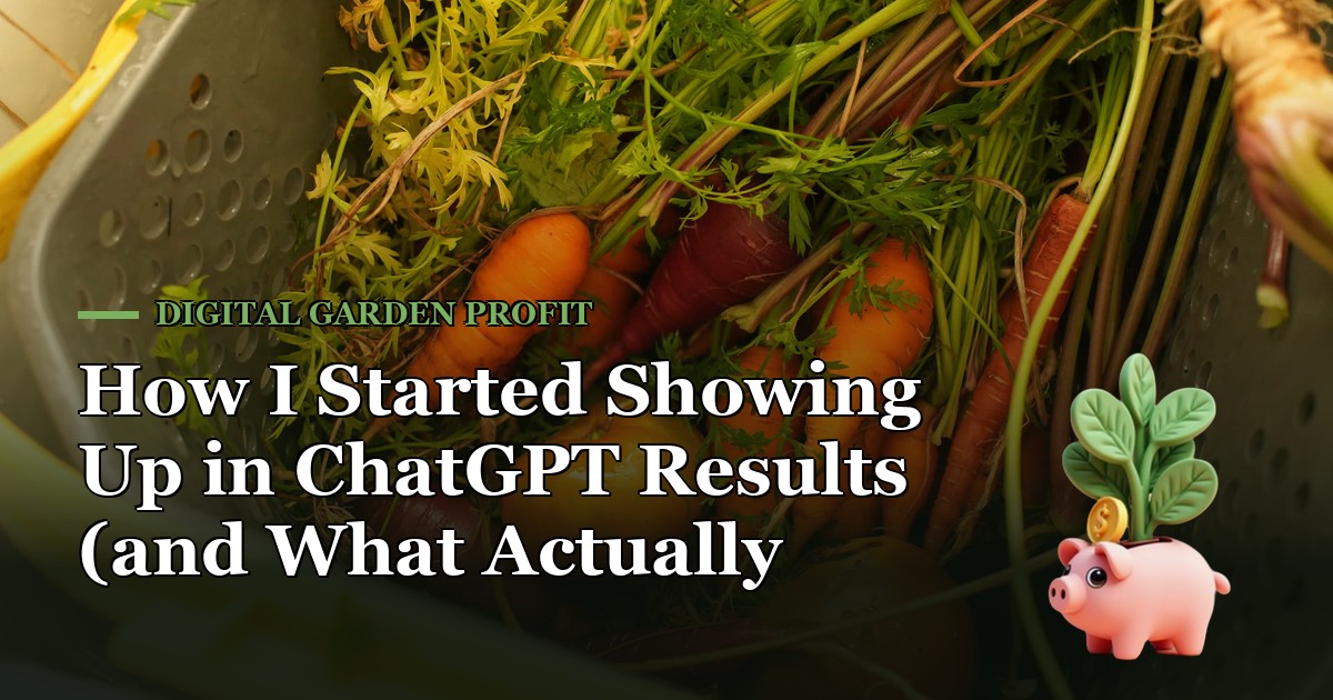 How I Started Showing Up in ChatGPT Results (and What Actually Drove It) — Digital Garden Profit