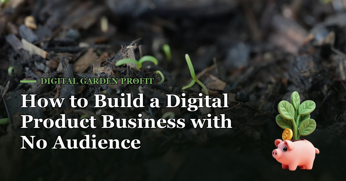 How to Build a Digital Product Business with No Audience — Digital Garden Profit