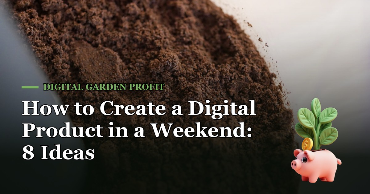 How to Create a Digital Product in a Weekend: 8 Ideas — Digital Garden Profit