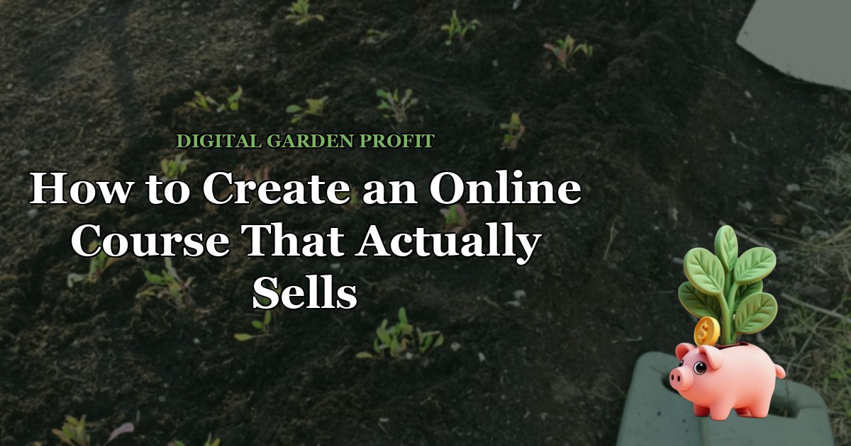 How to Create an Online Course That Actually Sells — Digital Garden Profit