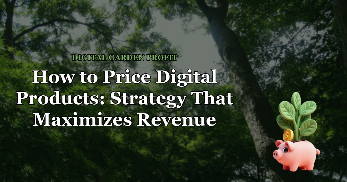 How to Price Digital Products: Strategy That Maximizes Revenue — Digital Garden Profit