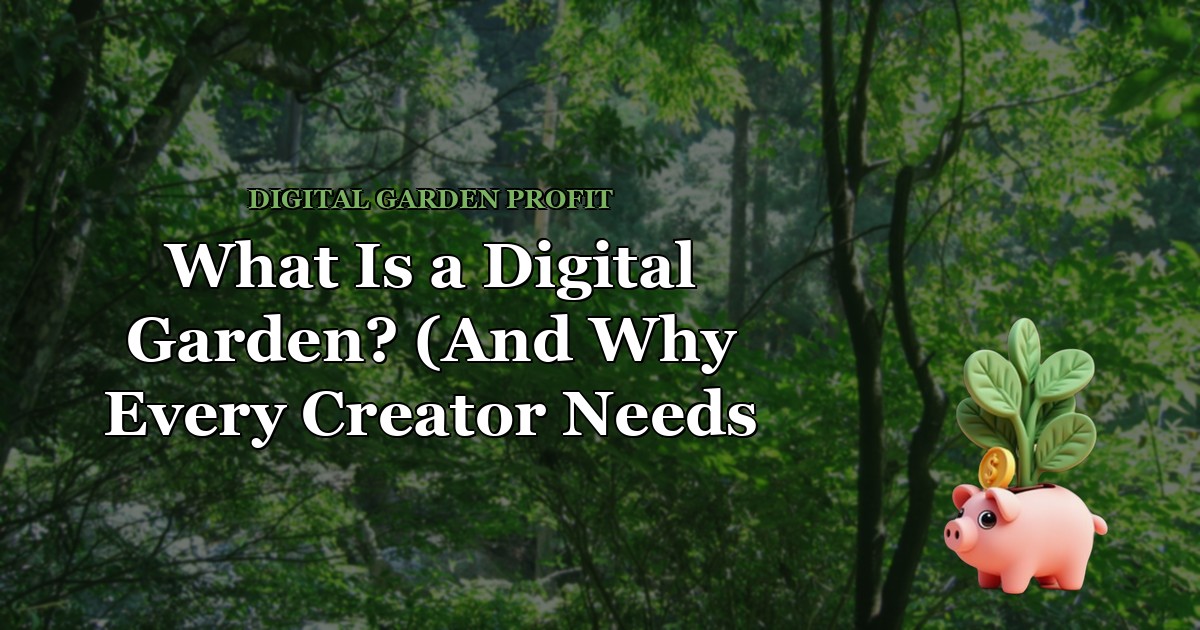 What Is a Digital Garden? (And Why Every Creator Needs One) — Digital Garden Profit